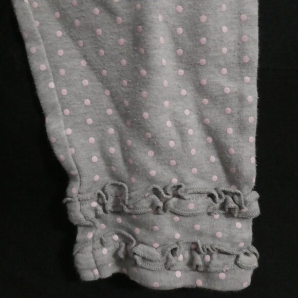 HARTSTRINGS | 18 months | Grey Pants | Pink Polka Dots | Ruffle Hem | Pink Bow - Picture 7 of 12
